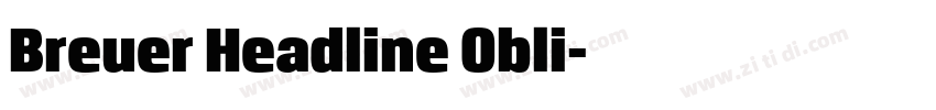 Breuer Headline Obli字体转换